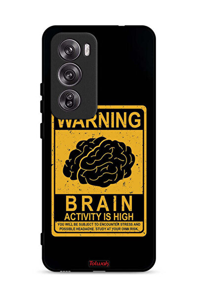 Tolwak جراب حماية لهاتف Oppo Reno12 Pro 5G تحذير من ارتفاع نشاط الدماغ