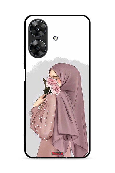 Tolwak غطاء حماية لهاتف Realme Note 60 4G برسومات فتاة تحمل ورودًا