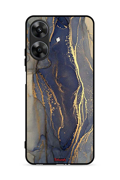 Tolwak غطاء حماية لهاتف Realme Note 60 4G بنقشة رخامية لامعة