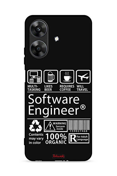 Tolwak غطاء حماية لهاتف Realme Note 60 4G، ملصق مهندس برمجيات