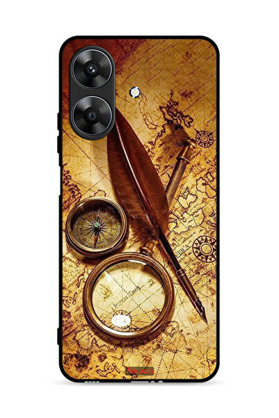 Tolwak غطاء حماية لهاتف Realme Note 60 4G بتصميم بوصلة عتيقة