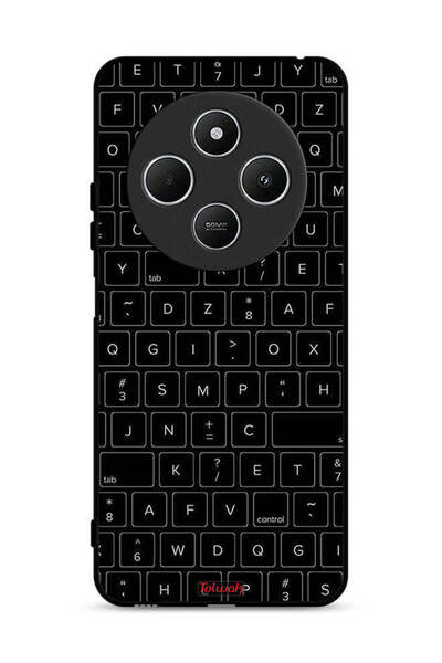 Tolwak غطاء حماية لهاتف Xiaomi Redmi 14C 4G بنمط مفاتيح لوحة مفاتيح عشوائية