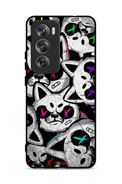 Tolwak غطاء حماية لهاتف Oppo Reno12 Pro 5G بنقشة قطط مارشميلو