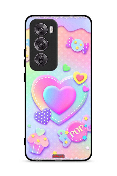 Tolwak غطاء حماية Oppo Reno12 Pro 5G برسومات قلوب البوب