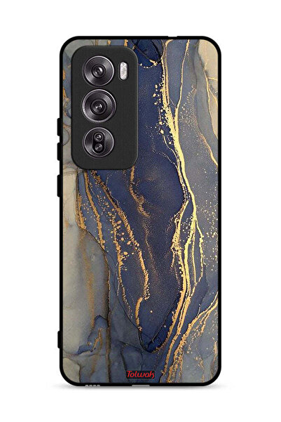 Tolwak غطاء حماية لهاتف Oppo Reno12 Pro 5G بنقشة رخامية لامعة