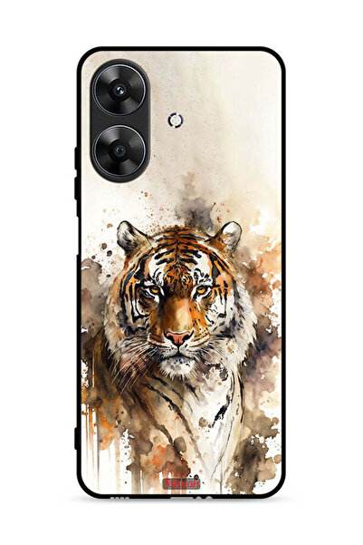 Tolwak غطاء حماية لهاتف Realme Note 60 4G بنقشة فن تجريدي من جلد الفهد