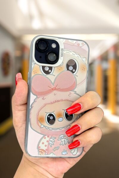 PSGT apple iphone 13-14 uyumlu kılıf Labubu Desenli Silikon Kılıf