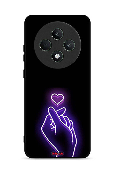 Tolwak غطاء حماية لهاتف Oppo Reno12 F 5G بتصميم قلب صغير