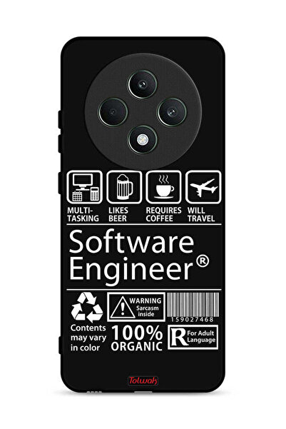 Tolwak غطاء حماية لهاتف Oppo Reno12 F 5G، ملصق مهندس برمجيات