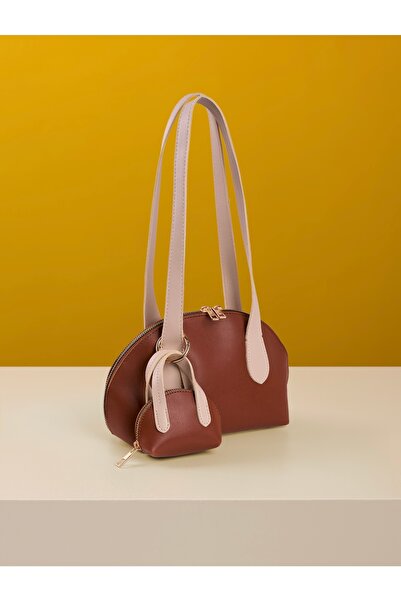 MYSTOBAG Geantă de mână TOKYO pentru femei, cu mâner lung, cu detaliu de farm...