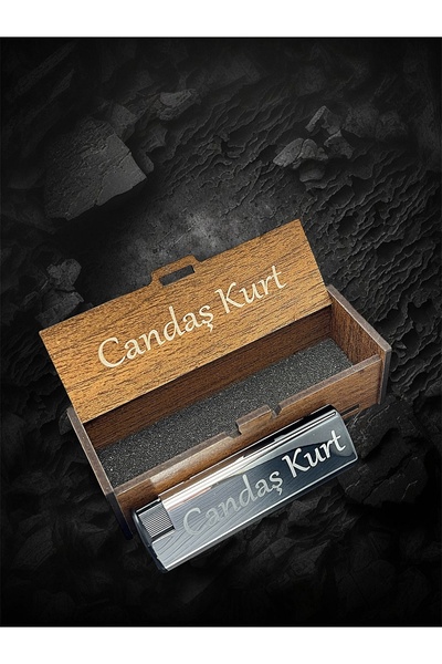 KANUNİ TESBİH Ahşap Kutulu İsim Detaylı Çift Renk Çakmak