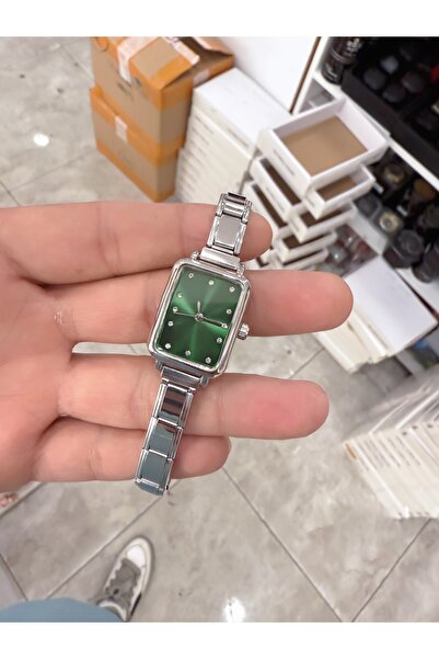 LOOQ Nomination Cord Rectangle Dial Women's Wristwatch with Stone Details