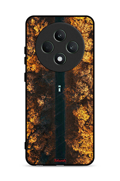 Tolwak غطاء حماية لهاتف Oppo Reno12 F 5G بتصميم طريق في أشجار الخريف