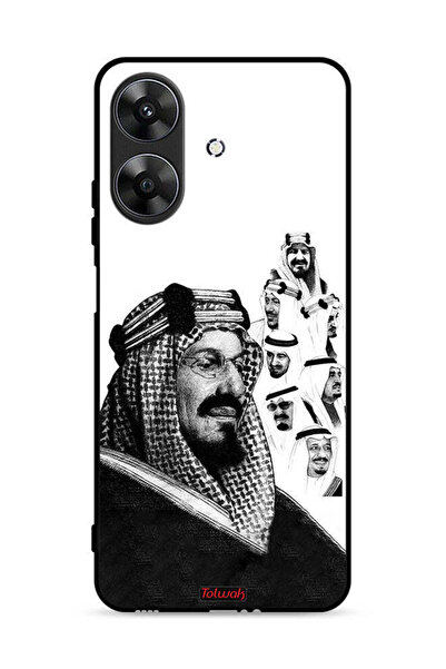 Tolwak غطاء حماية لهاتف Realme Note 60 4G، ملصق فني أبيض وأسود لملوك المملكة ...