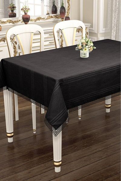 Çeyiz Diyarı Τραπεζομάντιλο Asu 160x220 cm Μονό Μαύρο