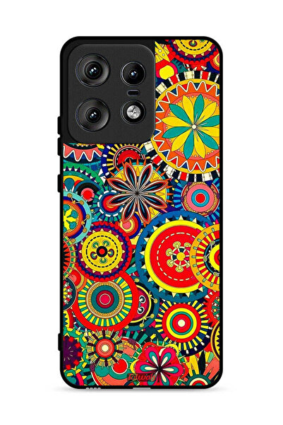 Tolwak غطاء حماية لهاتف موتورولا إيدج 50 برو 5G بنمط ماندالا ملون