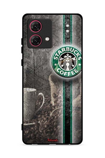 Tolwak غطاء حماية لهاتف موتورولا موتو جي 84 5 جي بنقشة فن القهوة