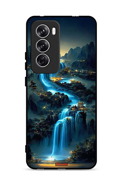 Tolwak غطاء حماية لهاتف Oppo Reno12 5G بتصميم شلال فني