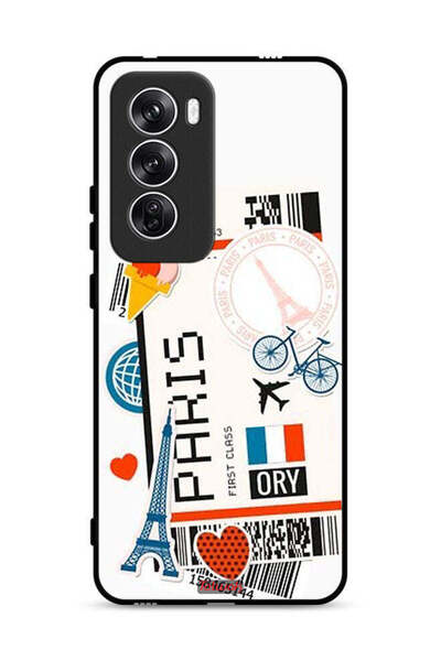 Tolwak غطاء حماية لهاتف Oppo Reno12 5G، ملصق باريسي