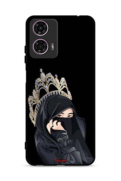 Tolwak غطاء حماية لهاتف موتورولا موتو جي 24 4G بطبعة ملكة فتاة