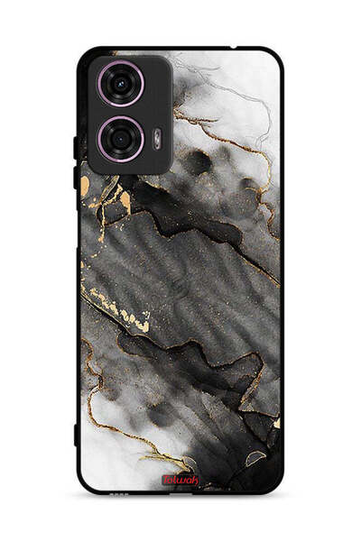 Tolwak غطاء حماية لهاتف موتورولا موتو جي 24 4G بلون رخامي لامع