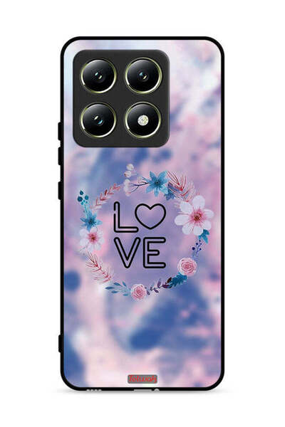Tolwak غطاء حماية لهاتف شاومي 14T 5G برسومات زهور الحب وخاتم فني