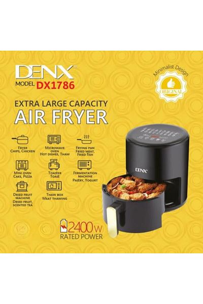 Denx مقلاة هوائية بقوة 2400 واط وسعة 4 لتر من دينكس (DX1786)
