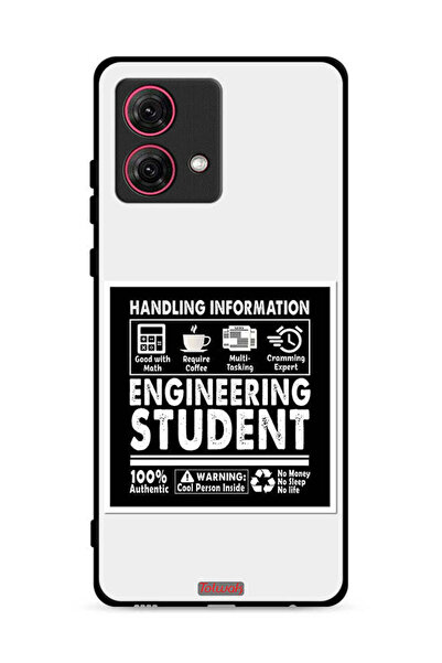 Tolwak غطاء حماية لهاتف موتورولا موتو جي 84 5 جي - ملصق طالب هندسة