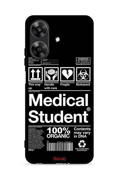 Tolwak غطاء حماية لهاتف Realme Note 60 4G، ملصق طالب الطب