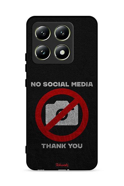 Tolwak Xiaomi 14T 5G Protective Case Cover No Social Media Thank You
