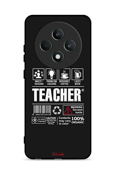 Tolwak جراب حماية لهاتف Oppo Reno12 F 5G، ملصق مدرسي