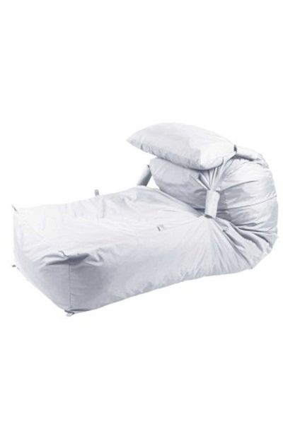 Pufrelax Fotoliu Yoga XL si Perna, Material impermeabil - Alb