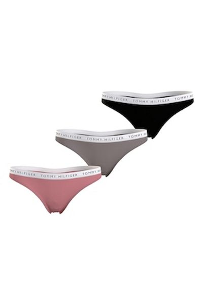 Tommy Hilfiger Set de chiloți tanga cu bandă cu logo în talie - 3 perechi, XL