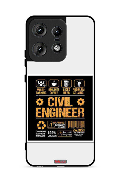 Tolwak غطاء حماية لهاتف موتورولا إيدج 50 برو 5G، ملصق مهندس مدني