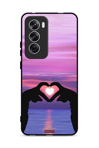 Tolwak غطاء حماية Oppo Reno12 5G بتصميم قلب وقمر