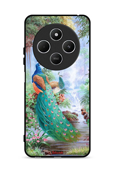 Tolwak غطاء حماية لهاتف شاومي ريدمي 14R 5G بنقشة الطاووس