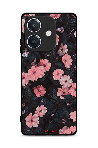 Tolwak غطاء حماية لهاتف Oppo A3 5G بلون الخوخ والورود الصغيرة