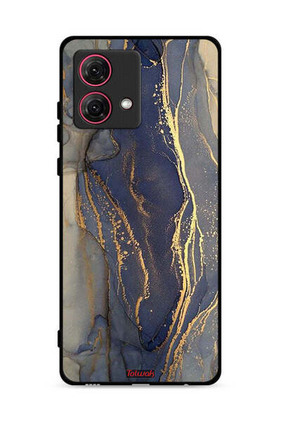 Tolwak غطاء حماية لهاتف موتورولا موتو جي 84 5 جي بنقشة رخامية لامعة