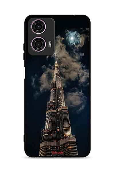 Tolwak Motorola Moto G24 4G Protective Case Cover Burj Khalifa In Night