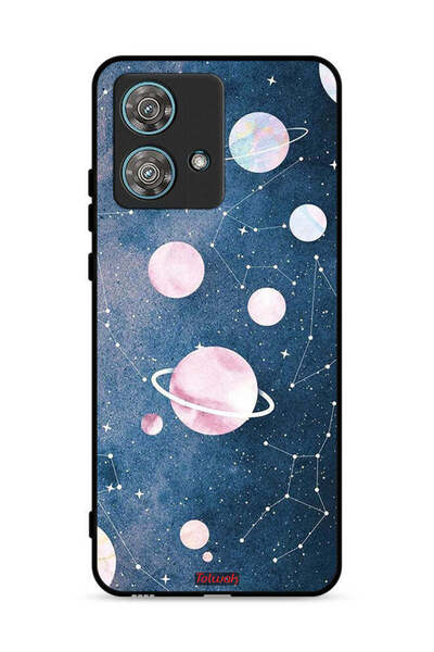 Tolwak Motorola Edge 40 Neo 5G Protective Case Cover Space Art