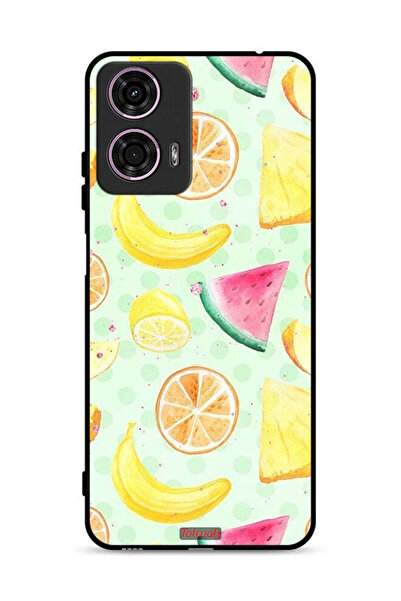 Tolwak غطاء حماية لهاتف موتورولا موتو جي 24 4G برسومات فواكه وألوان مائية