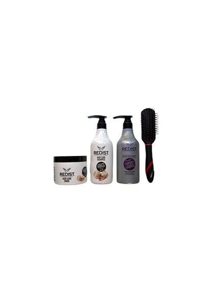 Red One Set Profesional pentru par, Redist, Sampon Nuantator Gri Pentru Par Blond 500 ml, Sampon Cu Extract