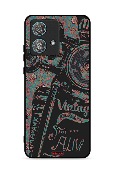 Tolwak غطاء حماية لهاتف موتورولا إيدج 40 نيو 5G، دراجة نارية كلاسيكية