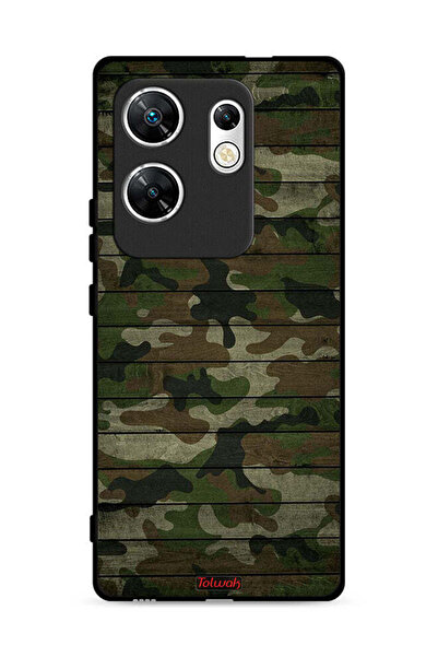 Tolwak غطاء حماية لهاتف Infinix Zero 30 4G بنمط خشبي مموه