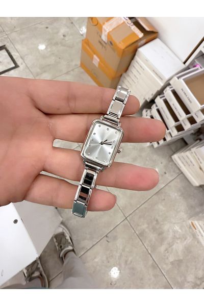 LOOQ Nomination Cord Rectangle Dial Women's Wristwatch with Stone Details