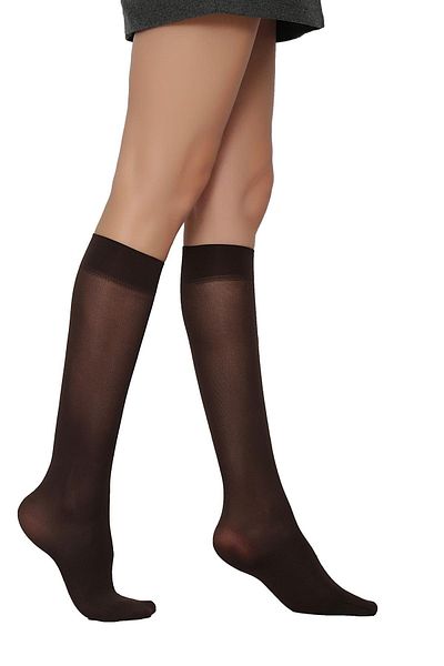 DAYMOD ÇORAP Venus 40 Den Semi-Shiny Knee Pant Socks (Coffee)