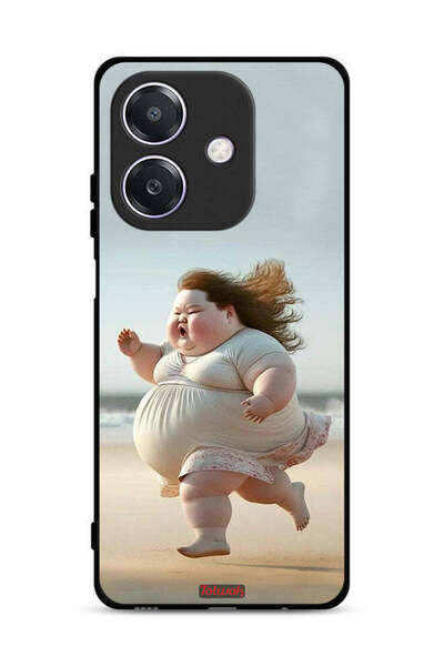 Tolwak Oppo A3x 5G Protective Case Cover Fatty Baby Girl Running
