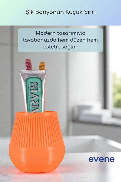 Evene Θήκη οδοντόβουρτσας Βάση οδοντόβουρτσας Βάση οδοντόβουρτσας Πορτοκαλί χρώμα Μοντέλο 88