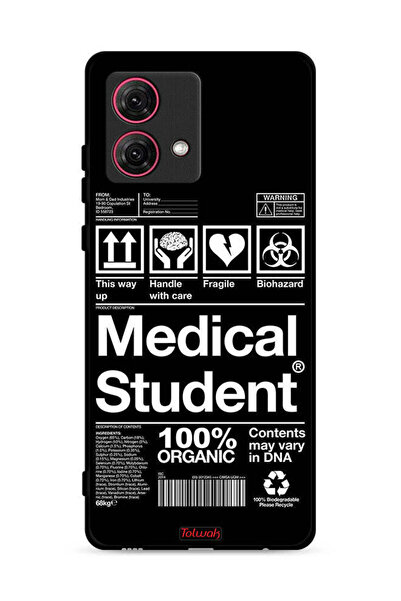 Tolwak غطاء حماية لهاتف موتورولا موتو جي 84 5 جي، ملصق طالب الطب