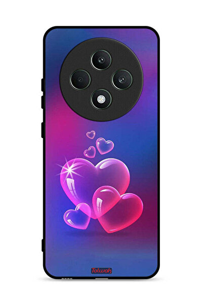 Tolwak غطاء حماية لهاتف Oppo Reno12 F 5G بنقشة قلوب الماء